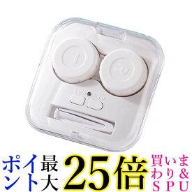 コンタクト洗浄機 超音波コンタクト洗浄機 USB充電式 電動 振動 回転式 小型 汚れ除去 レンズクリーナー ホワイト (管理S) 送料無料