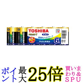 東芝 LR20AN 6MP アルカリ乾電池 単1形 6本入 1.5V 液漏れ防止構造 アルカリ1 まとめパック 送料無料