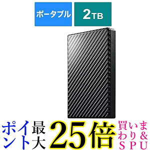 I/Of[^ USB 3.1 Gen 1iUSB 3.0j/2.0Ή|[^un[hfBXNuJNv2TB (J[{ubN) HDPT-UTS2K  yGz