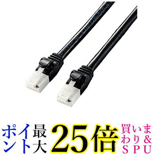 �G���R�� LAN�P�[�u�� CAT6A �ܐ܂�h�~ 3.0m �u���b�N LD-GPAT BK30 �������� �yG�z