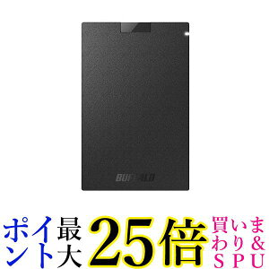 バッファロー SSD-PGVB1.0U3-B 抗ウイルス抗菌ポータブルSSD USB3.2 1TB ブラック 送料無料 【G】