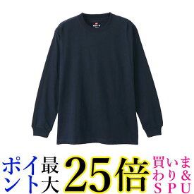 ヘインズ H5186-2 メンズ ネイビー XL(2枚組) ビーフィー ロングスリーブ Tシャツ ロンT 長袖 2枚組 BEEFY-T 綿100% 送料無料 【G】