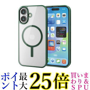 �G���R�� iPhone 16 �P�[�X �N���A �n�C�u���b�h �� �Ή� �f�B�[�v�O���[�� PM-A24AMAG03GN �������� �yG�z