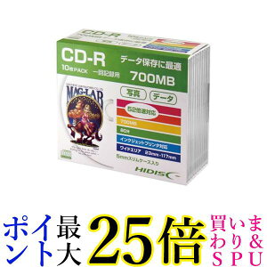 C HIDISC CD-R f[^p 700MB 52{Ή 5mmSlimP[X zCg Chv^u HDCR80GP10SC 10pbN  yGz