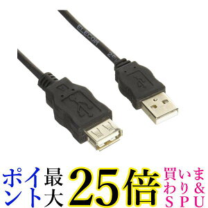GR USBP[u  USB2.0 USB A IX to USB A X RoHSwߏ 3m ubN USB-ECOEA30  yGz