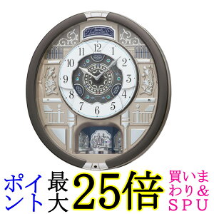 セイコー クロックSeiko Clock掛け時計 クオーツ時計 からくり時計 アナログ トリプルセレクション メロディ グレー 443×405×97mm RE603N