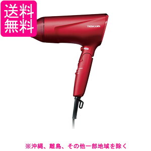 テスコム ヘアドライヤー プロテクトイオン 折りたたみ 速乾 小型 軽量 冷温風 Speedom ラク抜きプラグ レッド TD570A-R