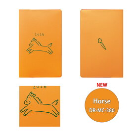 マトカ 手帳 2025年10月始まり 2026年度版 スケジュール帳 ダイアリー 干支 ウマ 馬 ネコ 猫好き 動物 人気 おすすめ かわいい おしゃれ手帳 【送料無料】 MATOKA 新書判 コンパクトマンスリー | DOODLE ドゥードゥル | エルコミューン エル・コミューン