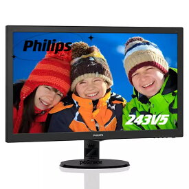 Philips(フィリップス) 23.6型ワイド液晶ディスプレイ ブラック 243V5QHABA/11 FHD HDMI PS/Switch 対応(1920*1080) 中古モニター 送料無料 一ヶ月保証付き