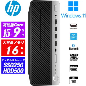fXNgbvp\R ^ HP ProDesk 600 G5 9Core i5-9500(6RA) 16GB ViNVMeSSD256GB+HDD500GB Type-C DVDX[p[}` WiFi Bluetooth 3ʏo͉\DisplayPort/VGA Office Windows11 