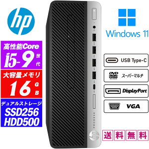 fXNgbvp\R ^ HP ProDesk 600 G5 9Core i5-9500(6RA) 16GB ViNVMeSSD256GB+HDD500GB Type-C DVDX[p[}` 3ʏo͉\DisplayPort/VGA Office Windows11 