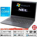 中古ノートパソコン Webカメラ内蔵 NEC VersaPro VM-B VKL41M-B 大画面14型フルHD スリムベゼル 第11世代Core i3-1115G4 NVMeSSD128GB メモリ8GB Wi-Fi6(802.11ax)+Bluetooth5.2 Type-C HDMI Office Windows11 送料無料