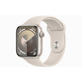 Apple(アップル) Apple Watch Series 9 GPSモデル 45mm MR963J/A スターライトスポーツバンド S/M