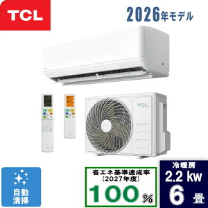 TCL 6��2027�N�x�ȃG�l��B����100�� AI�ߓd�V���[�Y TAC-P2226IX-W �z���C�g [2.2kW]