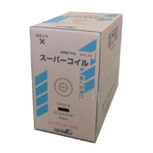 �x�m�d�� TPCC 5 0.5mm×4P 300m �x�[�W�� [����5]�X�[�p�[�R�C�� CAT5E UTP 4P�P�[�u��