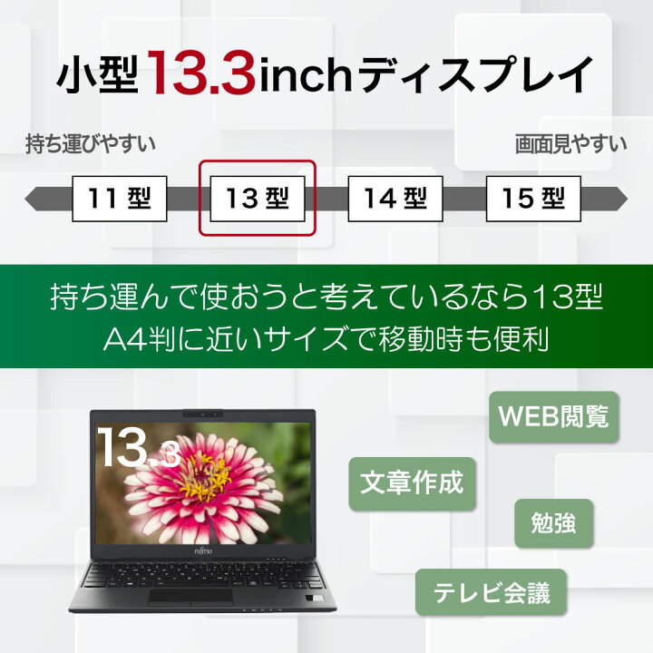 楽天市場】【2色選べる！】ノートパソコン 富士通 LIFEBOOK U938 極 