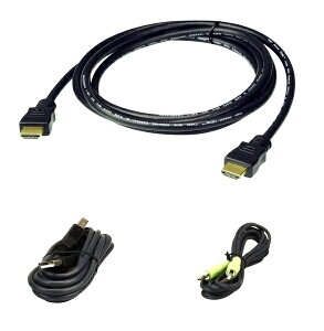 �y���������zATEN 2L-7D02HX2 1.8m USB HDMI KVM�P�[�u���Z�b�g(4K60p)�y�݌ɖڈ�:�����񂹁z| �p�\�R�����Ӌ@�� KVM�P�[�u�� KVM �P�[�u�� PC �p�\�R��