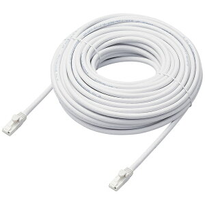 ELECOM LD-GPAT/WH20/RS LANP[u/ CAT6AΉ/ EU RoHSwߏ/ ܐ܂h~/ ȈՃpbP[Wdl/ 20m/ / zCgy݌ɖڈ:񂹁z