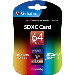 �y���������zVerbatim SDXC64GJVB2 SDXC Card 64GB Class 10�y�݌ɖڈ�:�͏��z