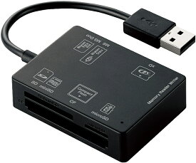 ELECOM MR-A012BK メモリリーダライタ/ SD+MS+CF+XD/ ブラック【在庫目安:お取り寄せ】| パソコン周辺機器 メモリカードリーダー メモリーカードライター メモリカード リーダー カードリーダー カード