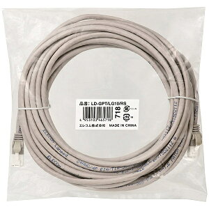 ELECOM LD-GPT/LG10/RS RoHSwߏLANP[u/ CAT6/ ܐ܂h~/ 10m/ CgO[/ ȈՃpbP[Wdly݌ɖڈ:񂹁z| p\RӋ@