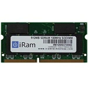 yziRam Technology IR512MSO133SD Macp SDRAM PC133 144pin 512MB SO-DIMMy݌ɖڈ:񂹁z