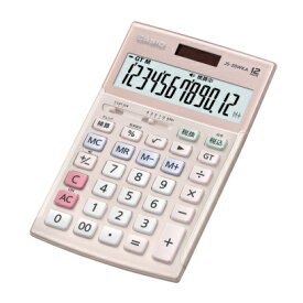 【送料無料】CASIO JS-20WKA-PK-N 実務電卓 12桁 検算 ジャストタイプ　ピンク【在庫目安:お取り寄せ】| 事務機 電卓 計算機 電子卓上計算機 小型 演算 計算 税計算 消費税 税