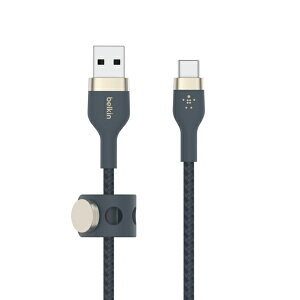 belkin CAB010bt1MBL BoostCharge PRO Flex USB-A to USB-C �P�[�u�� �u���[ 1m�y�݌ɖڈ�:�͏��z| �p�\�R�����Ӌ@�� USB�P�[�u�� USB-C�P�[�u�� USB A-C USB(A-C)