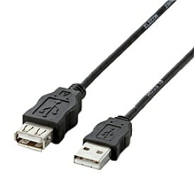 ELECOM USB-ECOEA10 EU RoHS指令準拠USB延長ケーブル 1.0m(ブラック)【在庫目安:お取り寄せ】| パソコン周辺機器 USB延長ケーブル USB延長アダプタ USB延長 USB 延長 ケーブル アダプタ