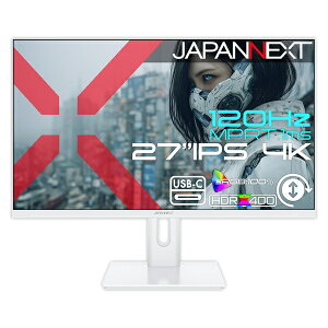 �y���������zJAPANNEXT JN-IPS27G120U-HSPC6-W �Q�[�~���O�t���f�B�X�v���C 27�^/ 3840×2160/ HDMI×2�ADP×1�AUSB-C×1/ �z���C�g/ �X�s�[�J�[�L/ 2�N�ۏ؁y�݌ɖڈ�:�͏��z