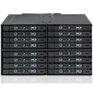 yzICY DOCK MB516SP-B ICYDOCK@16 x 2.5C` SSD/ HDD ڗp[ouP[X 2 x 5.25 C`xCTCYy݌ɖڈ:񂹁z