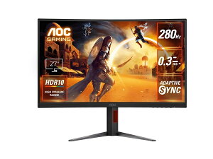�y�݌ɖڈ�:����z�y���������zAOC C27G4Z/11 �Q�[�~���O�t���f�B�X�v���C 27�^/ 1920×1080/ HDMI�ADisplayPort/ �u���b�N/ �X�s�[�J�[�F�Ȃ�/ 280Hz/ �Ȗ�