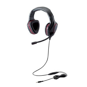 �y���������zELECOM HS-G50BK �Q�[�~���O�w�b�h�Z�b�g/ �����I�[�o�[�w�b�h/ 50mm�h���C�o/ FPS����/ ���ˏグ���~���[�g�@�\/ 4�Ƀ�3.5mm/ 2.0m/ �u���b�N�y�݌ɖڈ�:�����񂹁z