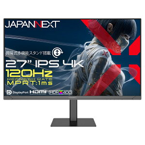 �y���������zJAPANNEXT JN-Ei27G120U2-HSP �Q�[�~���O�t���f�B�X�v���C 27�^/ 3840×2160/ HDMI×2�ADP×2/ �u���b�N/ �X�s�[�J�[�L/ 2�N�ۏ؁y�݌ɖڈ�:�͏��z