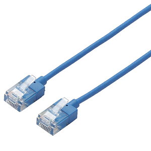 ELECOM LD-GPASS/BU5 LAN�P�[�u��/ CAT6A/ �X�[�p�[�X����/ 5m/ �u���[�y�݌ɖڈ�:�����񂹁z
