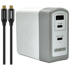 yzAhebN APD-A140AC2-wC24-WH Power Delivery 3.1Ή GaN AC[d/ 140W/ USB Type-C 2|[g Type-A 1|[g/ zCg  Type-C to CP[uZbgy݌ɖڈ:񂹁z