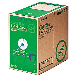 �y���������zELECOM LD-CT2/LB300/RS RoHS�Ή�LAN�P�[�u��/ CAT5E/ 300m/ ���C�g�u���[/ �ȈՃp�b�P�[�W�y�݌ɖڈ�:�����񂹁z
