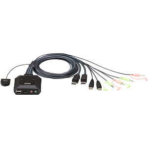 �y���������zATEN CS22DP �P�[�u����̌^2�|�[�gUSB DisplayPort KVM�X�C�b�`�y�݌ɖڈ�:�����񂹁z