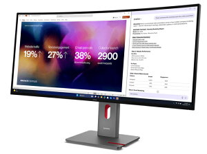 �y���������z���m�{�E�W���p�� 64B4XAR1JP ThinkVision P40WD-40 (39.7�^���C�h�t���f�B�X�v���C/ 5120×2160/ Thunderbolt4�ADP�AHDMI/ �u���b�N/ �X�s�[�J�[�F����/ 3�N�ԃt���ۏ�/ �L����pIPS�p�l���̗p)�y��
