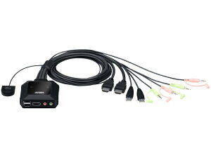 �y���������zATEN CS22H 2�|�[�gUSB HDMI�P�[�u��KVM�X�C�b�`�i4K�Ή��j�y�݌ɖڈ�:�����񂹁z
