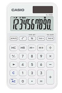 CASIO SL-300D-WE-N �f�U�C���d�� �J���t�� �z���C�g�y�݌ɖڈ�:�����񂹁z| �����@ �d�� �v�Z�@ �d�q���v�Z�@ ���^ ���Z �v�Z �Ōv�Z ����� ��