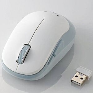 ELECOM M-DY13DBWH BlueLED�}�E�X/ EPRIM/ ����/ 5�{�^��/ �z���C�g�y�݌ɖڈ�:�͏��z