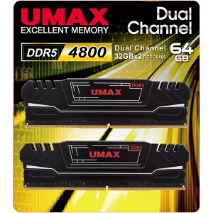 yzUMAX UM-DDR5D-4800-64GHS fXNgbvPCp[ UDIMM DDR5-4800 64GBi32GB 2gj q[gVNtfy݌ɖڈ:񂹁z