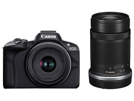 【送料無料】Canon 5811C021 ミラーレスカメラ EOS R50・ダブルズームキット （ブラック）【在庫目安:お取り寄せ】| カメラ ミラーレスデジタル一眼レフカメラ 一眼レフ カメラ デジタル一眼カメラ