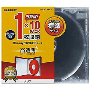 ELECOM CCD-JSCN10CR Blu-ray/ DVD/ CDvP[X/ 1[/ 10pbN/ NAy݌ɖڈ:񂹁z
