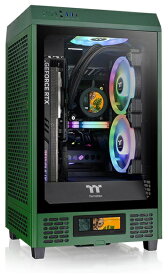 【送料無料】Thermaltake CA-1X9-00SCWN-00 ミニタワーPCケース The Tower 200 Racing Green【在庫目安:お取り寄せ】