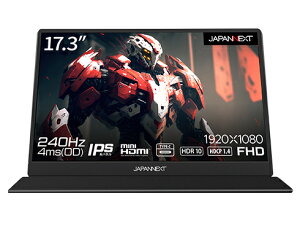 �y���������zJAPANNEXT JN-MD-173GT240FHDR �Q�[�~���O�t���f�B�X�v���C/ 17.3�^/ 1920×1080/ miniHDMI×1�AUSB Type-C×2/ �u���b�N/ �X�s�[�J�[�F�L/ 2�N�ۏ؁y�݌ɖڈ�:�͏��z