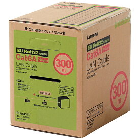 【在庫目安:あり】【送料無料】ELECOM LD-GPAL/BU300RS LANケーブル/ CAT6A対応/ EU RoHS指令準拠/ コネクタ無し/ 単線/ リレックス/ 300m/ ブルー
