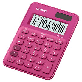 CASIO MW-C8C-RD-N カラフル電卓 ミニミニジャストタイプ ビビッドピンク【在庫目安:お取り寄せ】| 事務機 電卓 計算機 電子卓上計算機 小型 演算 計算 税計算 消費税 税