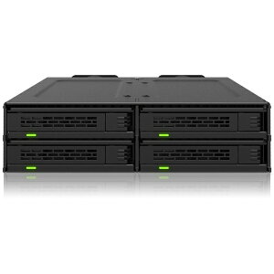 �y���������zMB324V4P-B ICY DOCK 4 x U.2/ U.3 SSD���ڗp �����[�o�u���P�[�X 5.25�C���`�x�C�T�C�Y�y�݌ɖڈ�:�����񂹁z